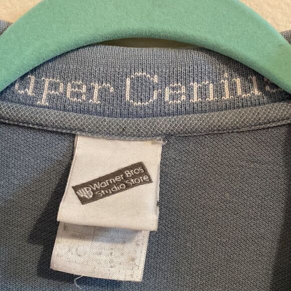 Warner Bros Polo Shirt Wiley Coyote Embroidered  Blue XL. - Picture 3 of 6